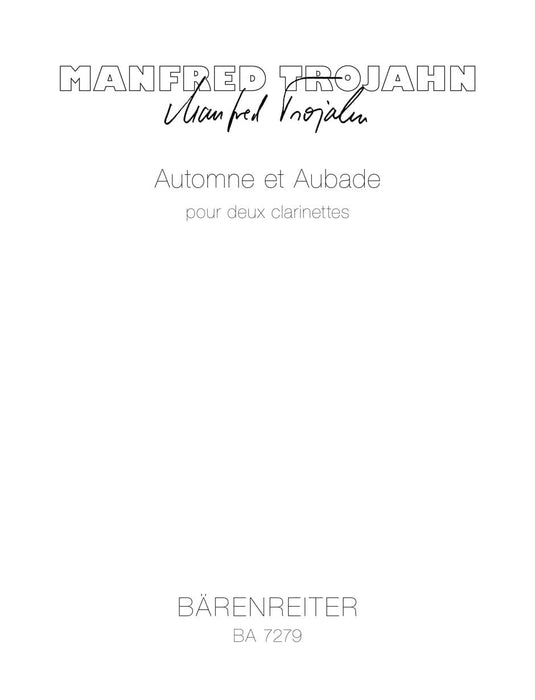 Automne et Aubade pour deux clarinettes (1992) 晨曲 豎笛 騎熊士版 | 小雅音樂 Hsiaoya Music