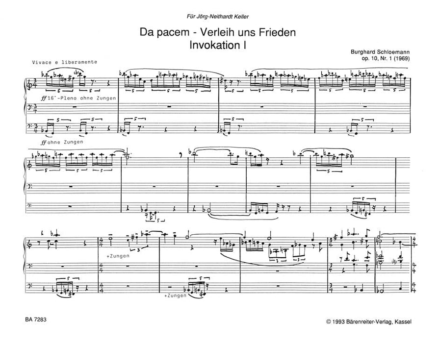 zwei Invokationen op. 10 (1969) 騎熊士版 | 小雅音樂 Hsiaoya Music