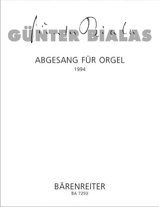 AbGesang für Orgel (1994) (nach "Lamento di Orlando" für Orchester) 輓歌 歐蘭多 騎熊士版 | 小雅音樂 Hsiaoya Music