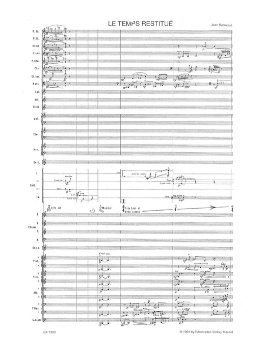 Le temps restitué für Solostimme, Chor und Orchester (1956/1957 / 1967/1968) 獨奏 騎熊士版 | 小雅音樂 Hsiaoya Music