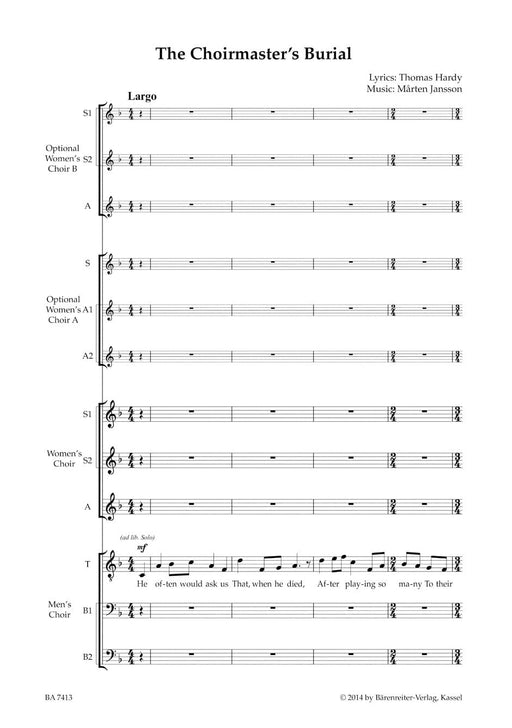 The Choirmaster's Burial 騎熊士版 | 小雅音樂 Hsiaoya Music