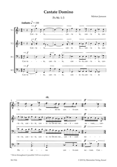 Cantate Domino 騎熊士版 | 小雅音樂 Hsiaoya Music