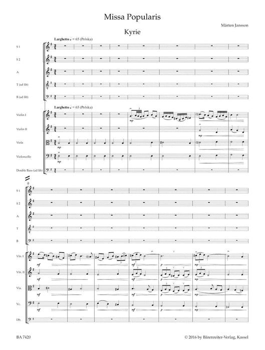 Missa Popularis 騎熊士版 | 小雅音樂 Hsiaoya Music