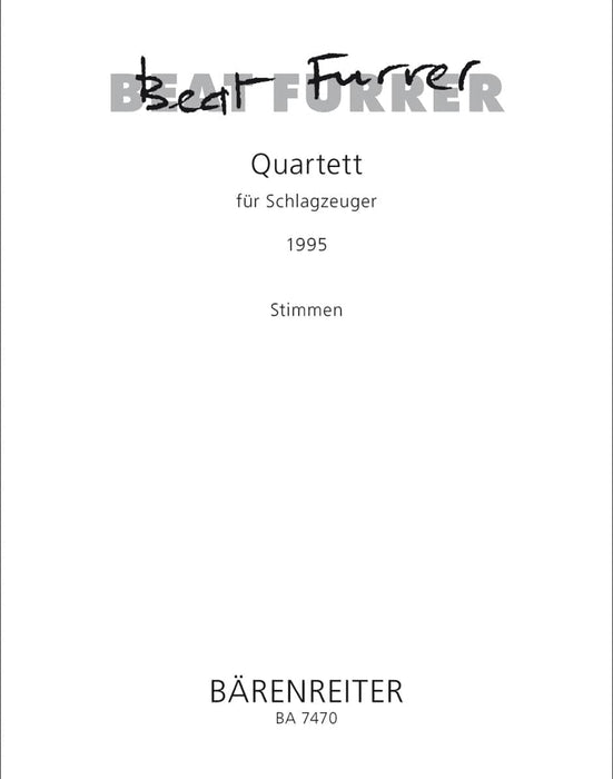 Quartett für Schlagzeuger (1995) 四重奏 騎熊士版 | 小雅音樂 Hsiaoya Music