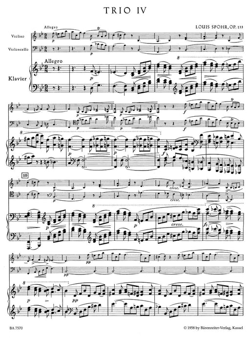 Trio für Klavier, Violine und Violoncello B-Dur op. 133 三重奏 小提琴 大提琴 騎熊士版 | 小雅音樂 Hsiaoya Music