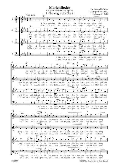 Sacred Choral Music For choir a cappella 布拉姆斯 合唱 騎熊士版 | 小雅音樂 Hsiaoya Music