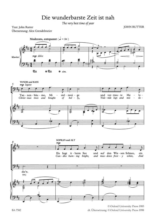 Die wunderbarste Zeit ist nah (The Very Best Time of Year) für Mixed Choir und Klavier -Weihnachtslied- Christmas Carol 耶誕頌歌 騎熊士版 | 小雅音樂 Hsiaoya Music