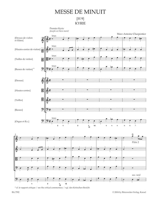 Messe de Minuit pour Noel (Christmas Mass) H 9 夏邦提耶馬克－安東尼 彌撒曲 騎熊士版 | 小雅音樂 Hsiaoya Music