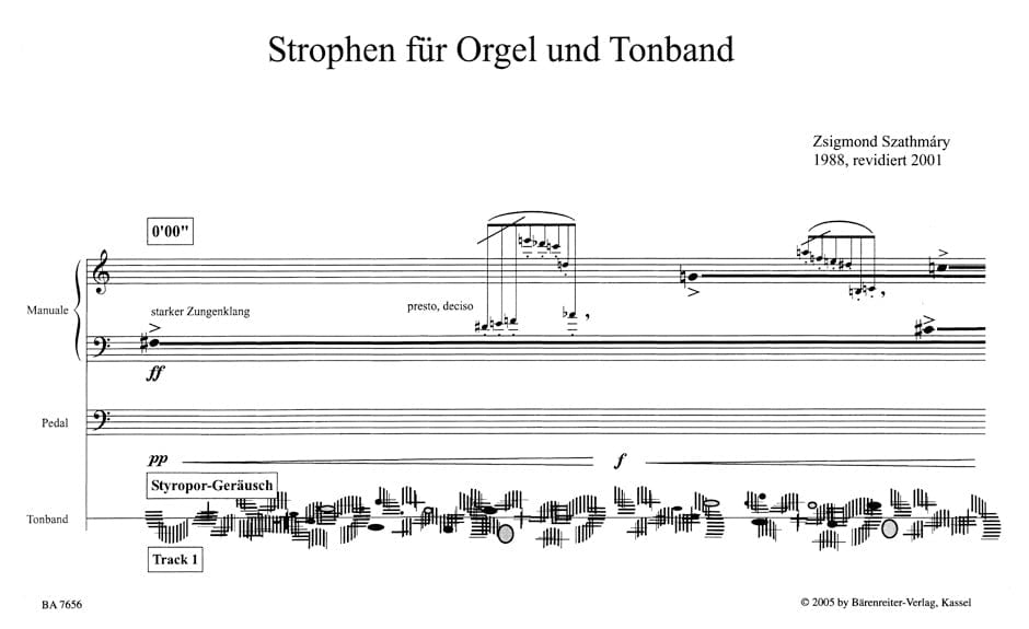 Strophen für Orgel und Tonband (1988/2001) 騎熊士版 | 小雅音樂 Hsiaoya Music