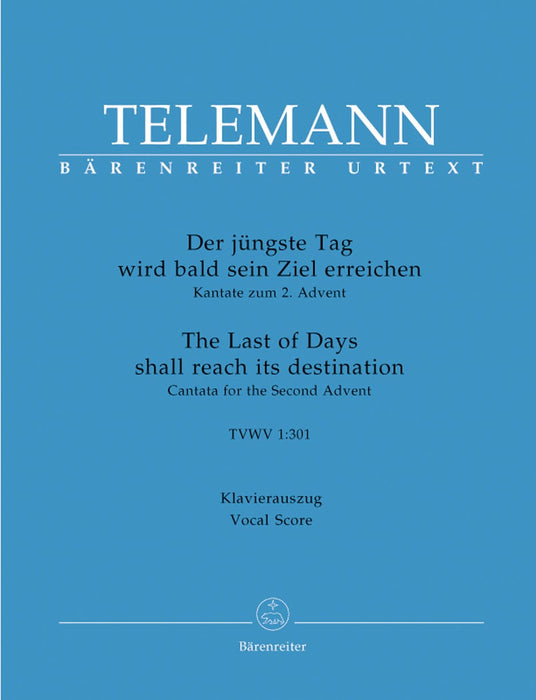 The last of Days shall reach its destination TVWV 1:301 -Cantata for the Second Advent- Cantata for the Second Advent 泰勒曼 清唱劇 騎熊士版 | 小雅音樂 Hsiaoya Music