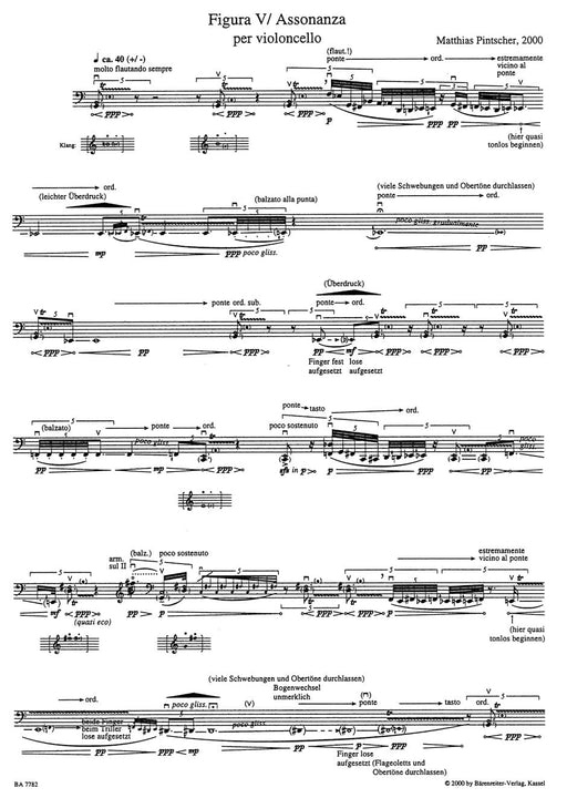 Figura V / Assonanza per violoncello (2000) 大提琴 騎熊士版 | 小雅音樂 Hsiaoya Music
