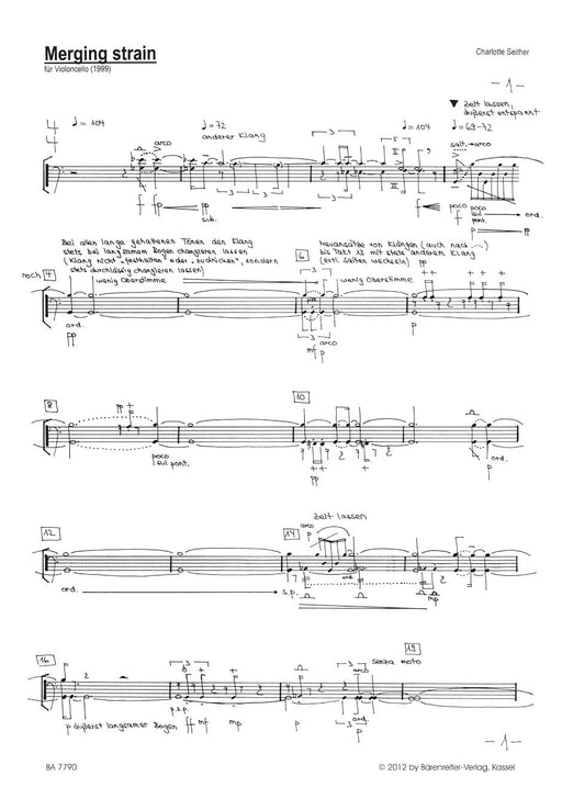 Merging strain for Violoncello (1999) 大提琴 騎熊士版 | 小雅音樂 Hsiaoya Music