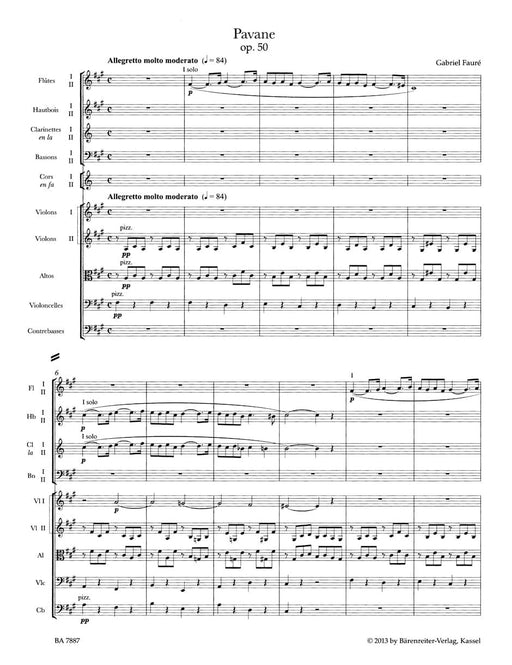 Pavane for Orchestra op. 50 佛瑞 帕凡 管弦樂團 騎熊士版 | 小雅音樂 Hsiaoya Music
