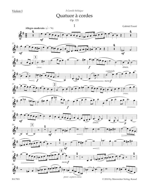 Quatuor à cordes / String Quartet op. 121 N 195 佛瑞 弦樂四重奏 騎熊士版 | 小雅音樂 Hsiaoya Music