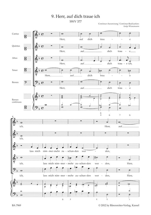 Herr, auf dich traue ich SWV 377 -Motet- (No. 9 from "Geistliche Chor-Music") Motet 經文歌 騎熊士版 | 小雅音樂 Hsiaoya Music