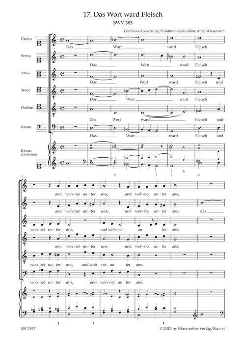 Das Wort ward Fleisch SWV 385 -Motet- (No. 17 from "Geistliche Chor-Music") Motet 經文歌 騎熊士版 | 小雅音樂 Hsiaoya Music