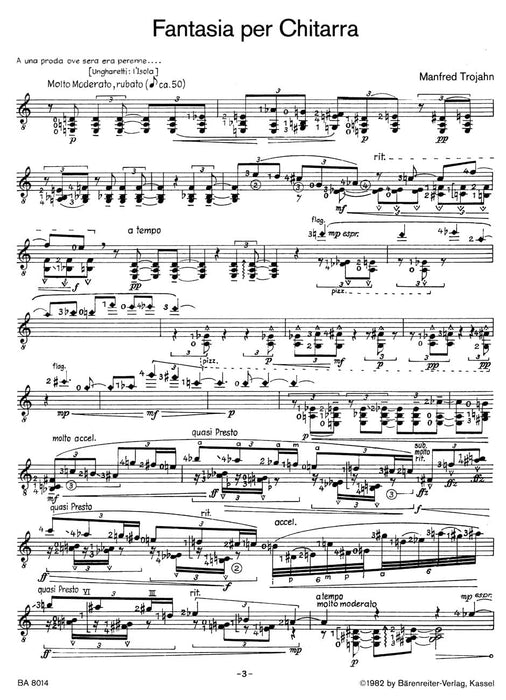 fantasie per Chitarra (1979) -Fingersätze und Einrichtungen von Reinbert Evers- 幻想曲 騎熊士版 | 小雅音樂 Hsiaoya Music