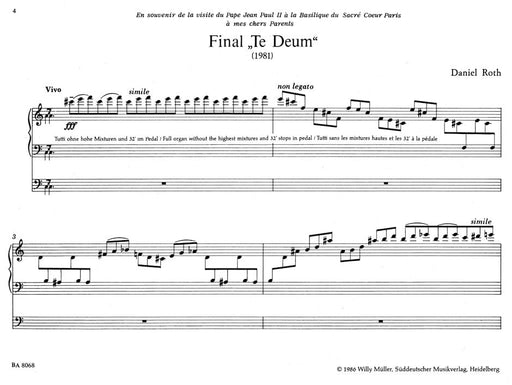 Final "Te Deum" für Orgel (1981) 羅特 讚美詩 騎熊士版 | 小雅音樂 Hsiaoya Music
