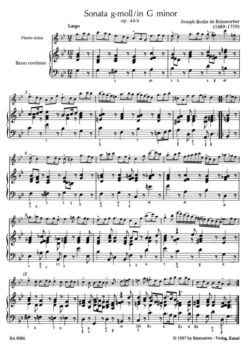 Sonate g-Moll op. 44/4 玻瓦莫提耶 騎熊士版 | 小雅音樂 Hsiaoya Music