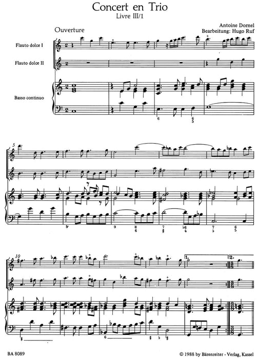 Concert en Trio (Livre III/1) 音樂會 三重奏 騎熊士版 | 小雅音樂 Hsiaoya Music