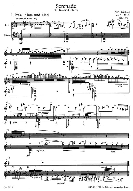 Serenade op. 71/3 (ca. 1945) 布哈德威利 小夜曲 騎熊士版 | 小雅音樂 Hsiaoya Music