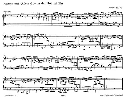 Orgelchoräle zum gottesdienstlichen Gebrauch (Nach der Neuen Bach-Ausgabe eingerichtet) 巴赫約翰瑟巴斯提安 騎熊士版 | 小雅音樂 Hsiaoya Music