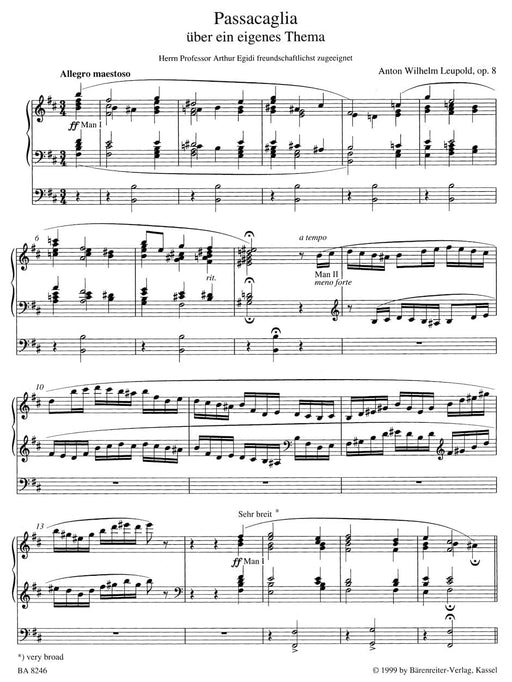 Passacaglia h-Moll op. 8 騎熊士版 | 小雅音樂 Hsiaoya Music