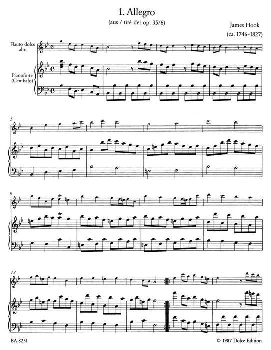 Leichte Spielstücke für Altblockflöte und Klavier (Cembalo) 胡克 騎熊士版 | 小雅音樂 Hsiaoya Music
