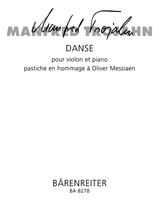 Danse for Violin and Piano -pastiche en hommage Ó Olivier Messiaen- pastiche en hommage à Olivier Messiaen 小提琴 鋼琴 騎熊士版 | 小雅音樂 Hsiaoya Music