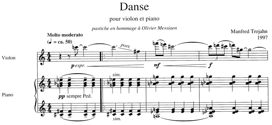 Danse for Violin and Piano -pastiche en hommage Ó Olivier Messiaen- pastiche en hommage à Olivier Messiaen 小提琴 鋼琴 騎熊士版 | 小雅音樂 Hsiaoya Music