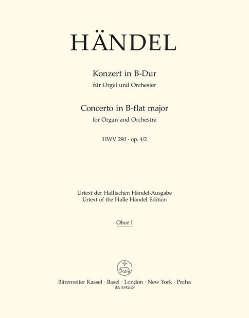 Concerto for Organ and Orchestra B-flat major op. 4/2 HWV 290 韓德爾 協奏曲 管風琴 管弦樂團 騎熊士版 | 小雅音樂 Hsiaoya Music
