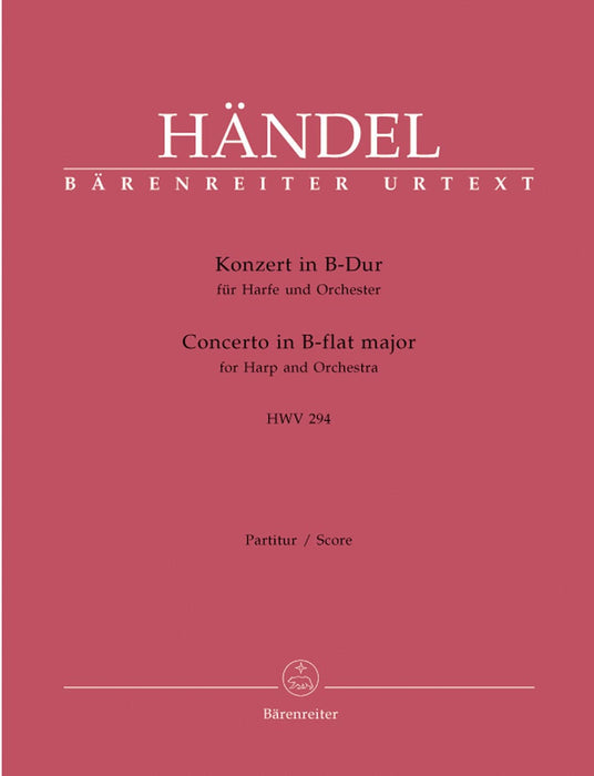 Concerto for Harp and Orchestra B-flat Major op. 4/6 HWV 294 協奏曲 豎琴 管弦樂團 騎熊士版 | 小雅音樂 Hsiaoya Music
