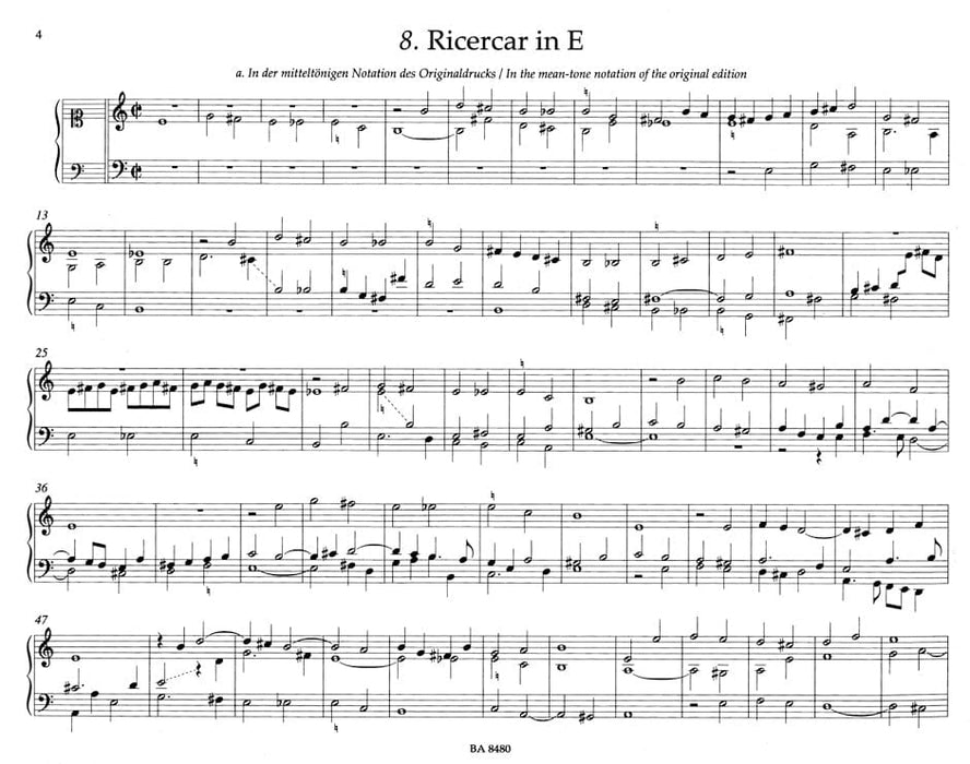 Ricercar Tabulatura (1624), Band II 騎熊士版 | 小雅音樂 Hsiaoya Music