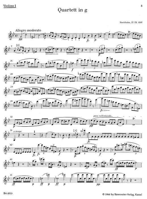 String Quartets -Quartette g-moll (1818), a-moll (1849), Es-dur (1849)- Quartets in G min (1818), A min (1849), E-flat maj (1849) 貝華德弗朗茲 弦樂 四重奏 騎熊士版 | 小雅音樂 Hsiaoya Music
