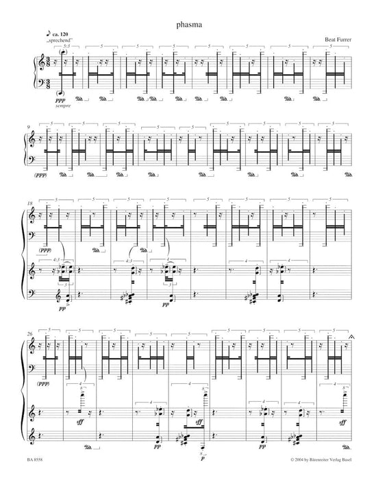 Phasma für Klavier (2002) 騎熊士版 | 小雅音樂 Hsiaoya Music