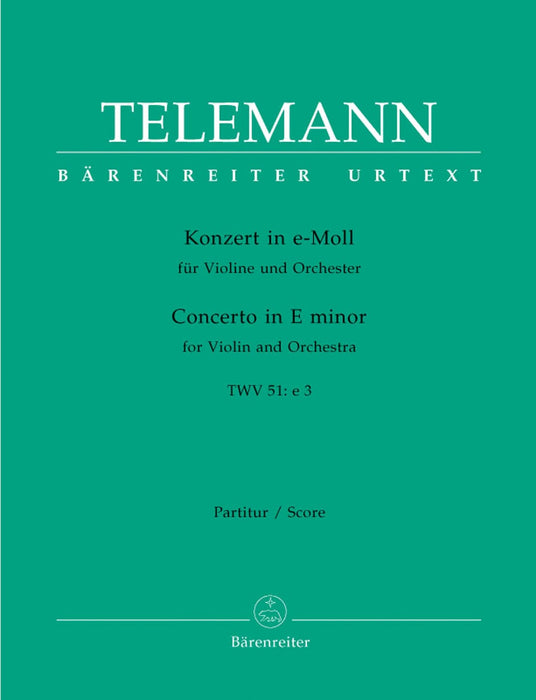 Concerto for Violin and Orchestra E minor TWV 51:e3 泰勒曼 協奏曲 小提琴 管弦樂團 騎熊士版 | 小雅音樂 Hsiaoya Music