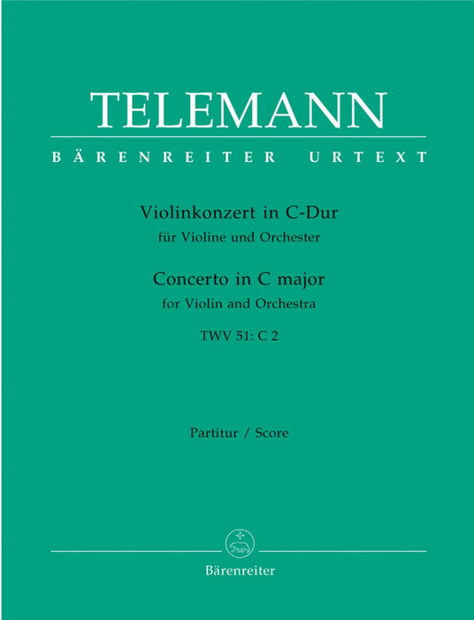 Concerto for Violin and Orchestra C major TWV 51:C2 泰勒曼 協奏曲 小提琴 管弦樂團 騎熊士版 | 小雅音樂 Hsiaoya Music
