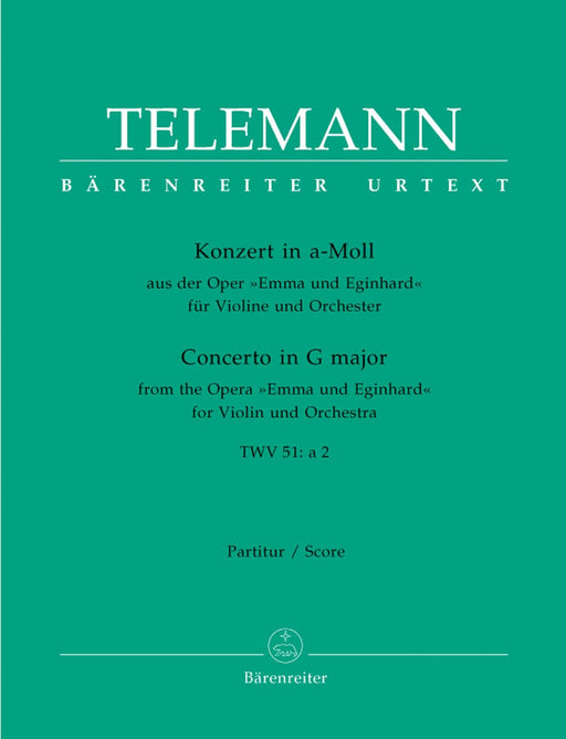 Concerto for Violin and Orchestra A minor TWV 51:a 2 (From the opera "Emma und Eginhard") 泰勒曼 協奏曲 小提琴 管弦樂團 歌劇 騎熊士版 | 小雅音樂 Hsiaoya Music