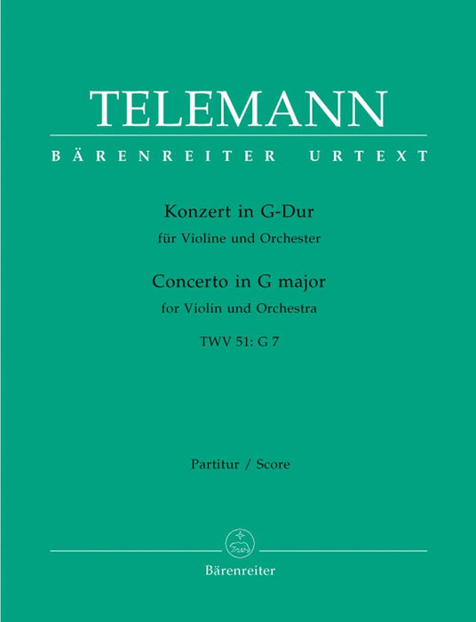 Concerto for Violin and Orchestra G major TWV 51:G 7 泰勒曼 協奏曲 小提琴 管弦樂團 騎熊士版 | 小雅音樂 Hsiaoya Music