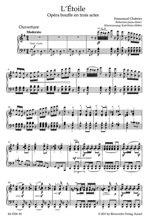 L'Etoile -Opera-bouffe in three acts- Opéra-bouffe in 3 acts 夏布里耶 歌劇 騎熊士版 | 小雅音樂 Hsiaoya Music