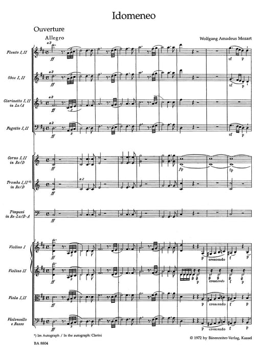 Idomeneo K. 366 -Overture- Overture 莫札特 伊多梅尼歐 序曲 騎熊士版 | 小雅音樂 Hsiaoya Music