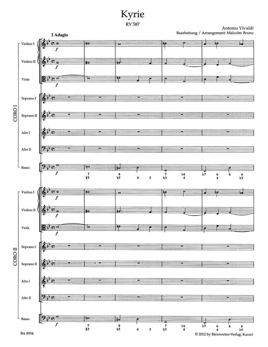 Kyrie RV 587 (Arrangement for Choir SSAA) 韋瓦第 編曲 騎熊士版 | 小雅音樂 Hsiaoya Music