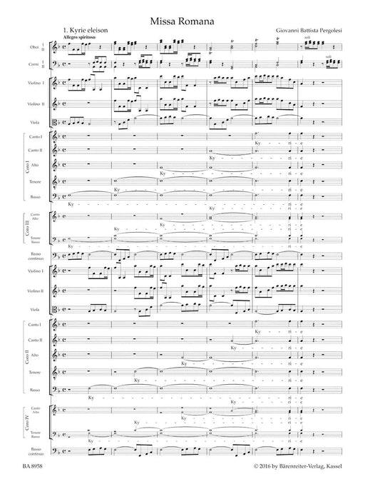 Mass F major "Missa Romana" 裴哥雷西 彌撒曲 騎熊士版 | 小雅音樂 Hsiaoya Music