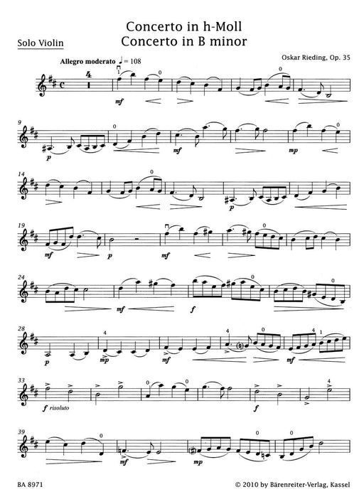 Concerto B minor op. 35 李丁 協奏曲 騎熊士版 | 小雅音樂 Hsiaoya Music