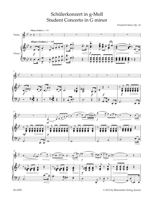 Concerto G minor op. 12 協奏曲 騎熊士版 | 小雅音樂 Hsiaoya Music