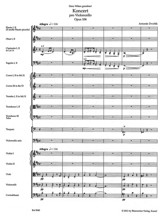 Concerto for Violoncello and Orchestra B minor op. 104 德弗札克 協奏曲 大提琴 管弦樂團 騎熊士版 | 小雅音樂 Hsiaoya Music