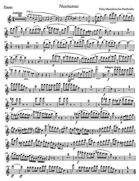 Nocturno für wind instr. 孟德爾頌菲利克斯 管樂 騎熊士版 | 小雅音樂 Hsiaoya Music