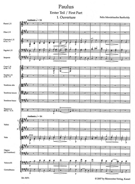 St. Paul op. 36 孟德爾頌菲利克斯 騎熊士版 | 小雅音樂 Hsiaoya Music