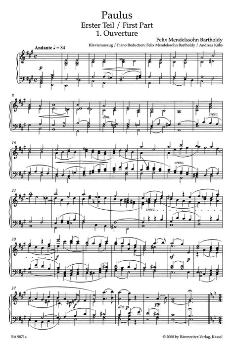 St. Paul op. 36 孟德爾頌菲利克斯 騎熊士版 | 小雅音樂 Hsiaoya Music