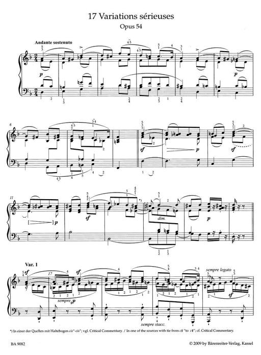 Variations for Piano 孟德爾頌菲利克斯 詠唱調 鋼琴 騎熊士版 | 小雅音樂 Hsiaoya Music